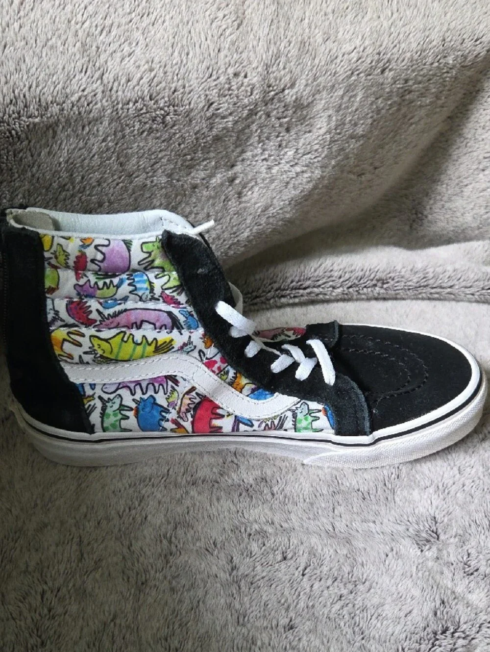 Vans Dallas Clayton SK8 Doodle Pattern High-Top Size 3Y Sneakers
